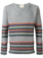 Al Duca D'aosta 1902 Striped V-neck Jumper