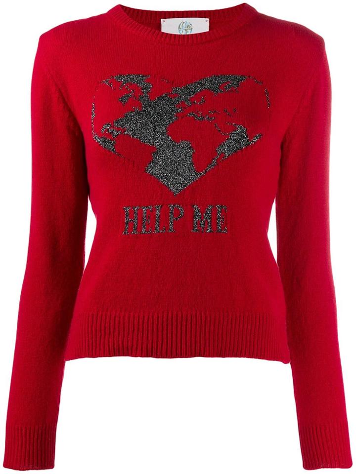 Alberta Ferretti Help Me Sweater - Red