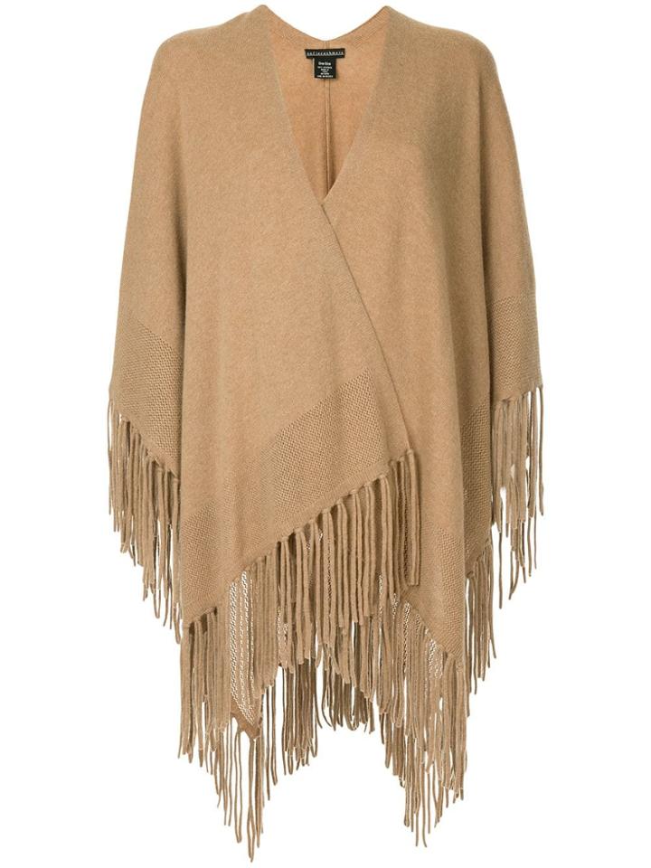 Sofia Cashmere Fringed Edge Cardigan - Brown