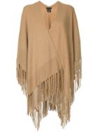 Sofia Cashmere Fringed Edge Cardigan - Brown