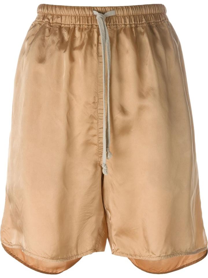 Rick Owens Loose Fit Shorts, Women's, Size: 44, Nude/neutrals, Viscose/cupro