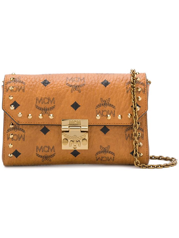 Mcm Flap Crossbody Bag - Brown