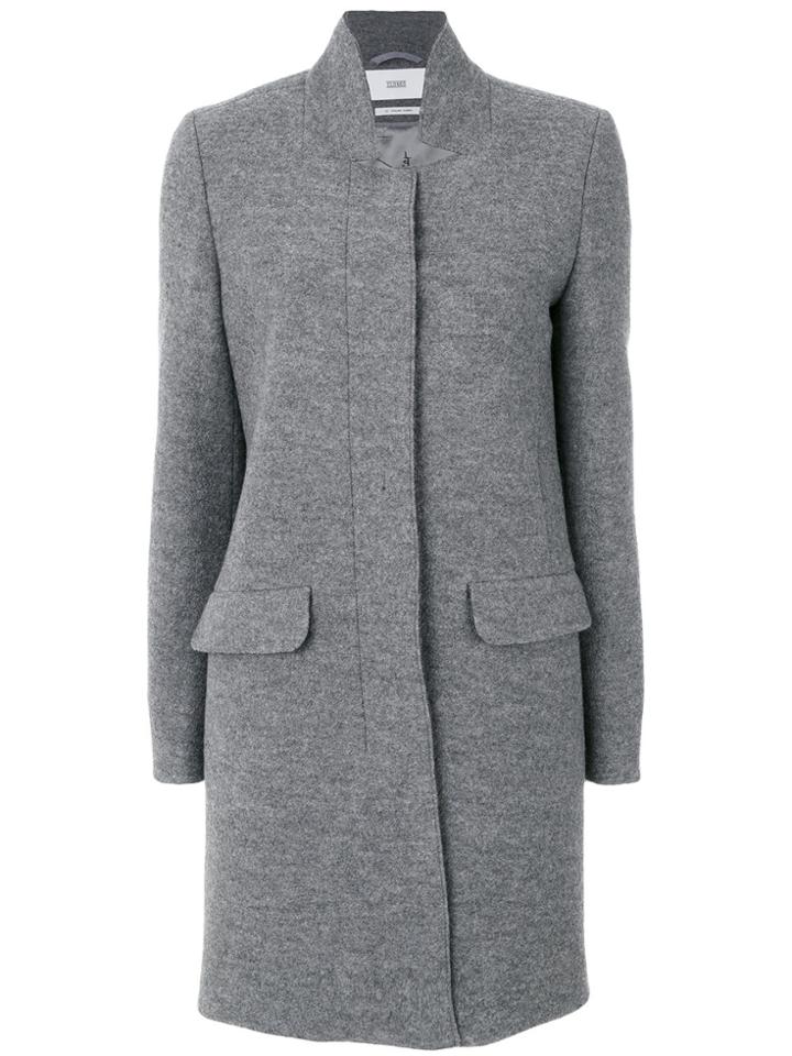 Closed Single Breasted Coat - Grey