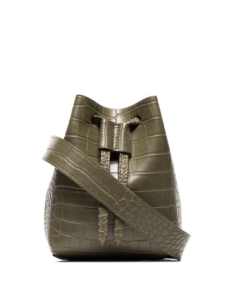Nanushka Minee Crocodile-effect Belt Bag - Green