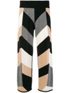 Chinti & Parker Geometric Pattern Cropped Trousers - Black