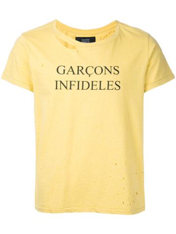 Garcons Infideles - Brand Logo T-shirt - Men - Cotton - M, Yellow/orange, Cotton
