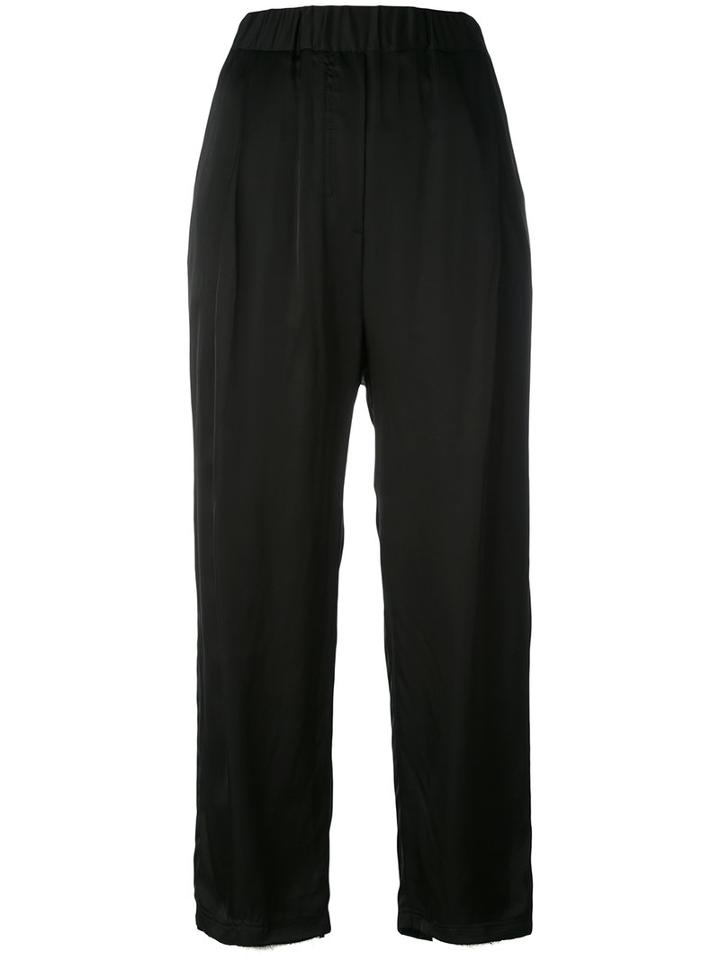 Damir Doma - Drop-crotch Cropped Trousers - Women - Viscose - M, Black, Viscose