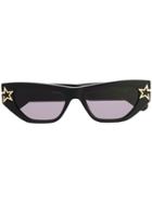 Stella Mccartney Eyewear Star Framed Sunglasses - Black