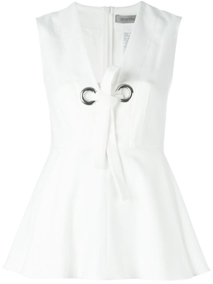 Sportmax Eyelit Detail Flared Tank