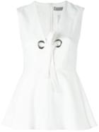 Sportmax Eyelit Detail Flared Tank