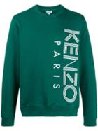 Kenzo Logo Print Sweatshirt - Green