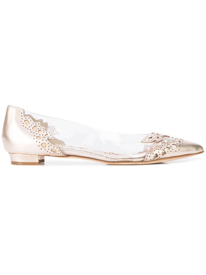 Marchesa Laser Cut D'orsay Pumps - Metallic