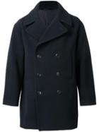 H Beauty & Youth. Melton Peacoat, Men's, Size: Large, Black, Cupro/cashmere/wool