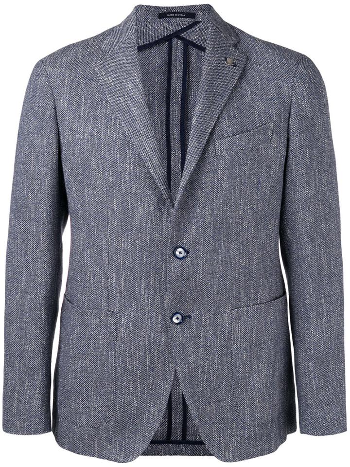 Tagliatore - Two-button Blazer - Men - Cotton/linen/flax/acrylic/cupro - 50, Blue, Cotton/linen/flax/acrylic/cupro