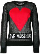 Love Moschino Logo Mesh Jumper - Black