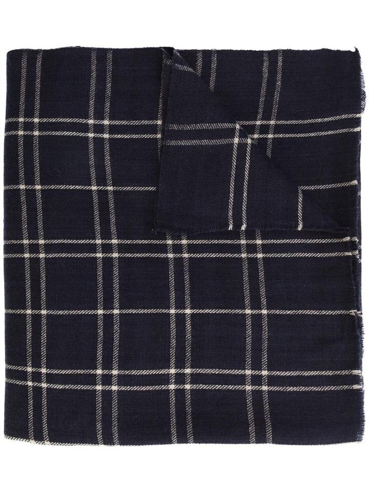Denis Colomb 'abhaya' Classic Shawl, Adult Unisex, Blue, Cashmere