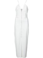 Christian Siriano - Button Detail Dress - Women - Silk/cotton - 8, Women's, White, Silk/cotton
