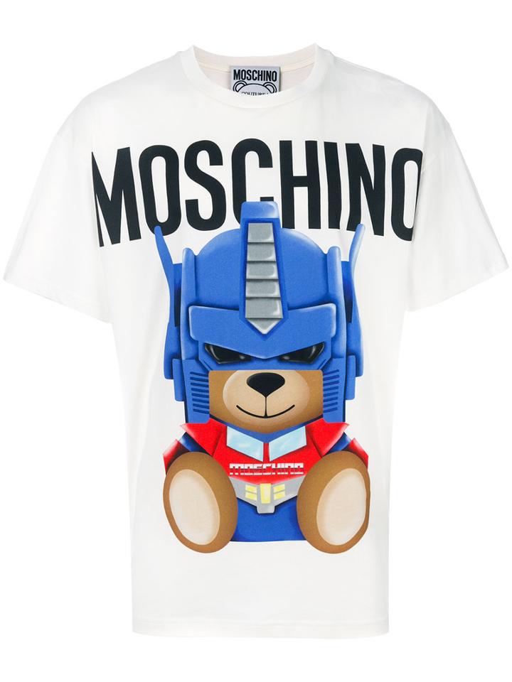 Moschino - Transformer Bear T-shirt - Men - Cotton - 48, White, Cotton