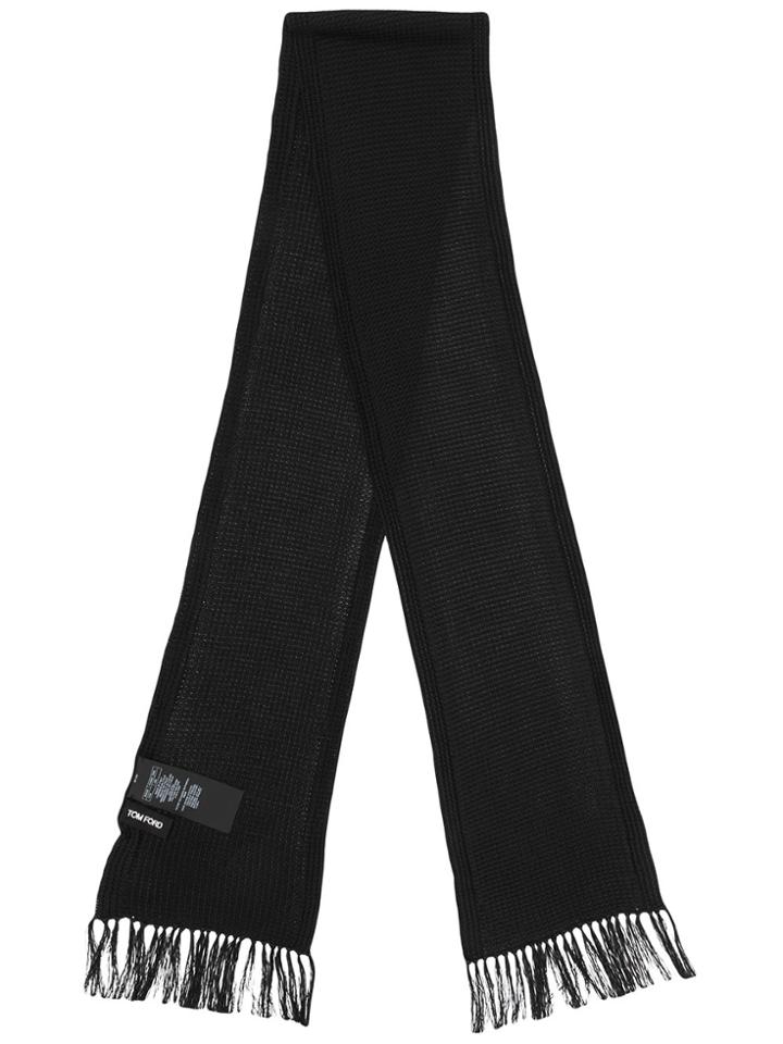 Tom Ford Fine Knit Scarf - Black
