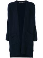 Incentive! Cashmere Classic Long Cardigan - Blue