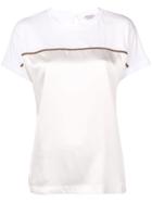 Brunello Cucinelli Contrast Band T-shirt - White
