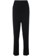 Giorgio Armani High Waisted Trousers, Women's, Size: 46, Black, Acetate/cupro/polyester/triacetate