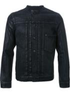 Hl Heddie Lovu Collarless Denim Jacket, Men's, Size: Xl, Black, Cotton