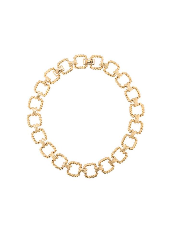 Nina Ricci Pre-owned 1980's Square Link Necklace - Gold
