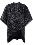 Diesel Intarsia Knit Cape, Women's, Black, Acrylic