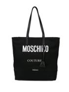 Moschino Contrast Logo Tote Bag - Black
