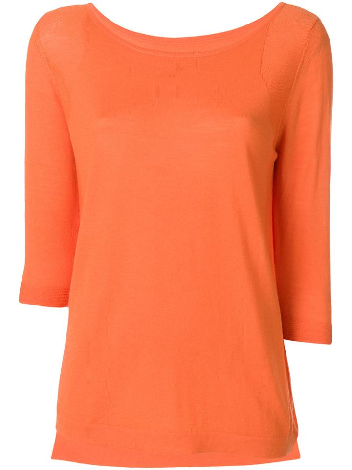 Sottomettimi Cropped Sleeves Jumper - Yellow & Orange