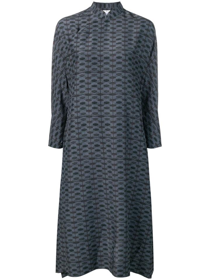 Comme Des Garçons Comme Des Garçons Patterned Midi Dress - Grey