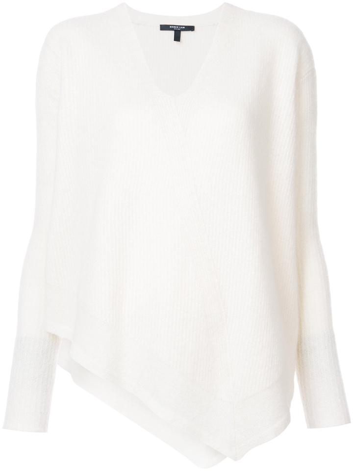 Derek Lam Asymmetrical V-neck Sweater - White