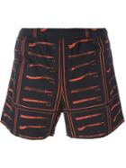 J.w.anderson Printed Swim Shorts, Men's, Size: Small, Black, Cotton/polyamide/spandex/elastane