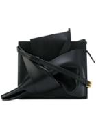 Nº21 Abstract Bow Cross-body Bag - Black