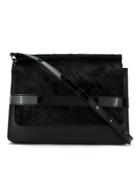 Tufi Duek Fur Trim Maxi Clutch - Black