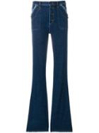 Sonia Rykiel Button Flared Jeans - Blue