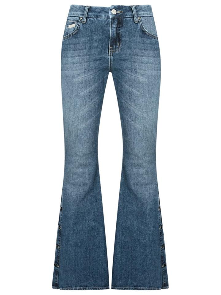 Tufi Duek Flared Jeans, Women's, Size: 36, Blue, Cotton/spandex/elastane