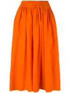 Aspesi - Elastic Waistband Skirt - Women - Linen/flax - 42, Yellow/orange, Linen/flax