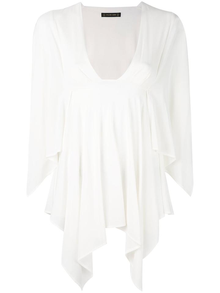 Plein Sud - Batwing Tunic - Women - Spandex/elastane/viscose - 38, White, Spandex/elastane/viscose