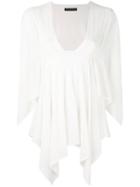 Plein Sud - Batwing Tunic - Women - Spandex/elastane/viscose - 38, White, Spandex/elastane/viscose