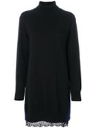 Sacai - Roll Neck Sweater Dress - Women - Cotton/cupro/wool - 2, Black, Cotton/cupro/wool