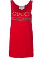 Gucci Vintage Logo Print Tank Top - Red