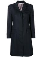 Thom Browne Sateen 4-bar Chesterfield Overcoat - Blue