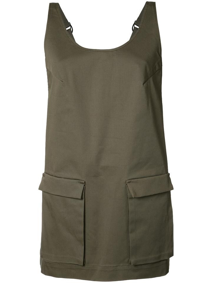 Josh Goot - Utility Harness Top - Women - Cotton/spandex/elastane - S, Green, Cotton/spandex/elastane