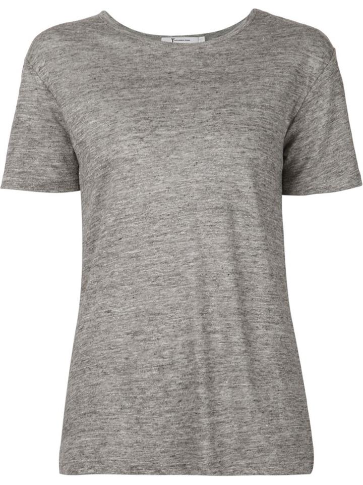 T By Alexander Wang Marled T-shirt, Women's, Size: Xs, Grey, Linen/flax