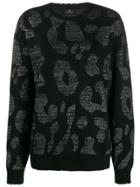 Marcelo Burlon County Of Milan Leopard Print Sweater - Black
