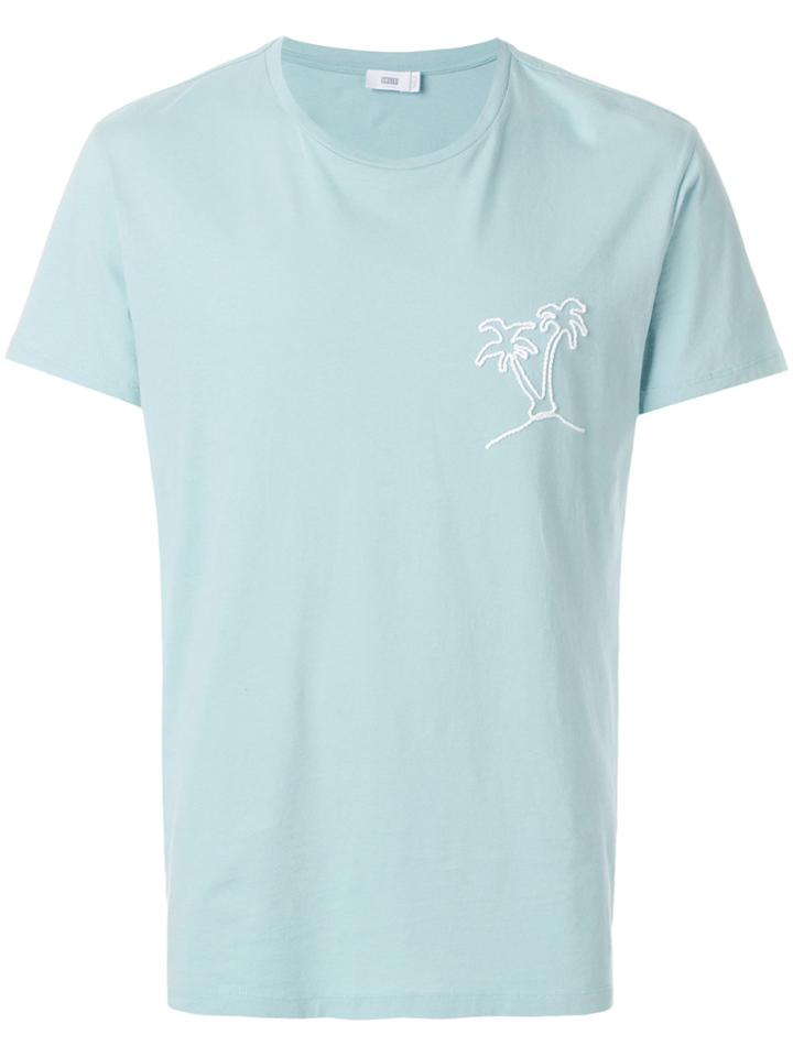 Closed Palm Tree Embroidered T-shirt - Green