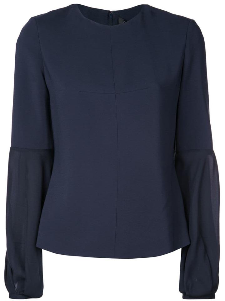 Cushnie Crew-neck Fitted Top - Blue