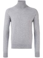 Ami Alexandre Mattiussi - Ribbed Roll Neck Jumper - Men - Cashmere/merino - Xl, Grey, Cashmere/merino